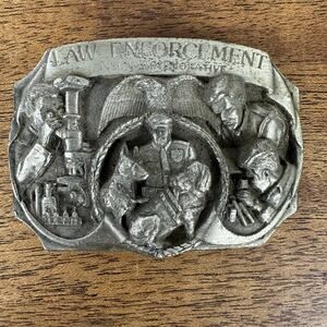 VTG 1983 Arroyo Grande Buckle Co Law Enforcement Belt Buckle USA #295/5000